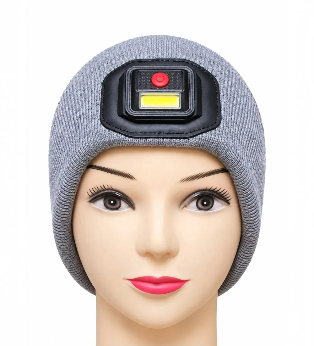 Bonnet LED Avec Lampe Frontale Rechargeable