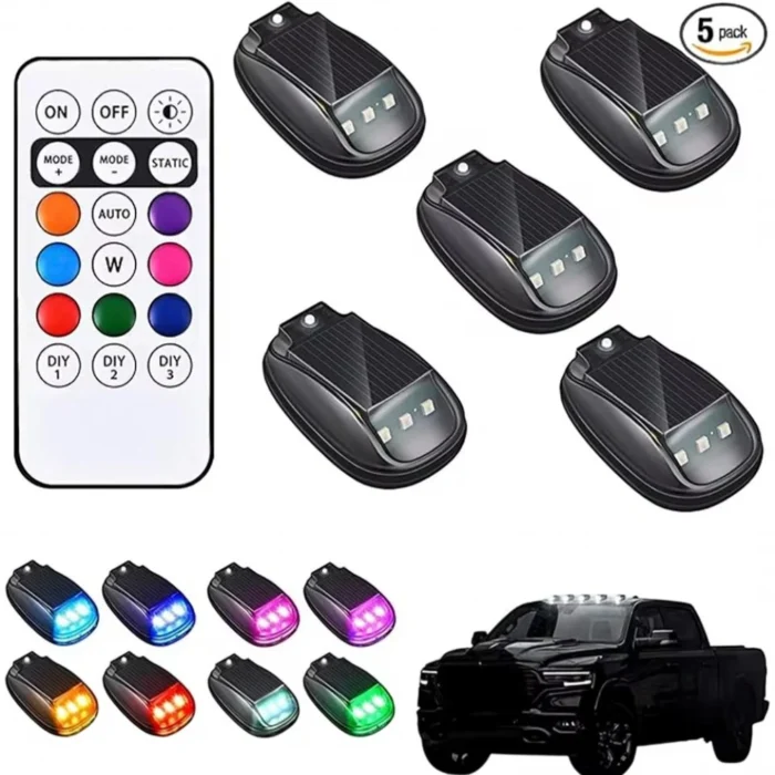 Feu LED Solaire Pour Voiture Avec Télécommande